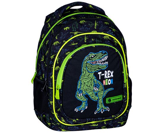 Рюкзак шкільний Astrabag AB330 T-Rex Neon Чорний із зеленим (502023064), зображення 4 Рюкзак шкільний Astrabag AB330 T-Rex Neon Чорний із зеленим (502023064), зображення 4