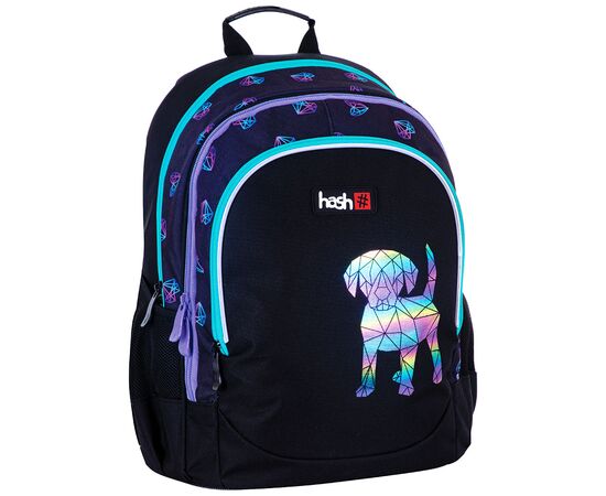 Рюкзак школьный Hash AB350 Best Friend Черный с фиолетовым (502023105)