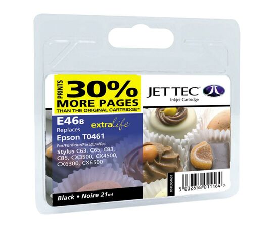 Картридж Jet Tec Epson Stylus C63/C65/C83 Black (110E004601/101E004601)
