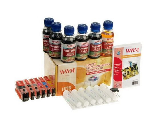 Комплект перезаправних картриджів WWM CANON MG6340/7140 (RC.CLI451/6ARC)