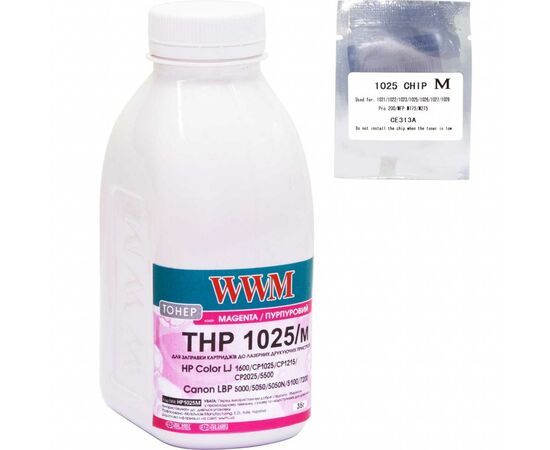Тонер HP CLJ CP1025 35г Magenta +chip WWM (TC1025M)