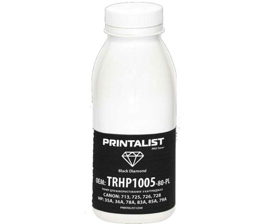 Тонер HP LJ P1005/1006/1505, 80г Black Printalist (TRHP1005-80-PL)