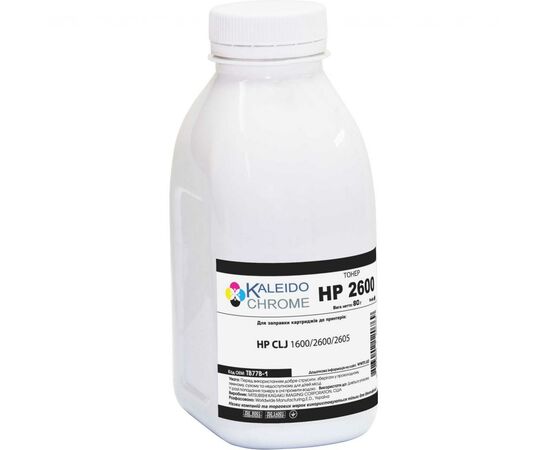 Тонер HP CLJ 1600/2600/2605 , 80г Black Kaleidochrome (TB77B-1)