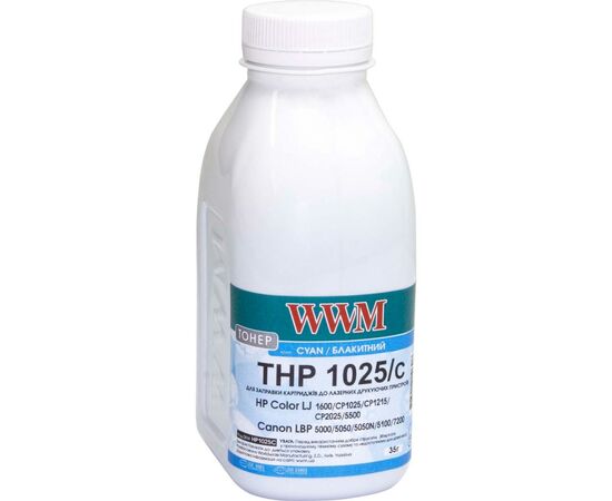 Тонер HP CLJ CP1025/Canon LBP 5050/7100 , 35г Cyan WWM (HP1025C)