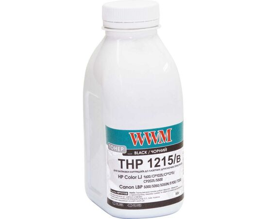 Тонер HP CLJ CP1215/CP1515/CM1312 , 55г Black WWM (HP1215B)