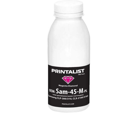 Тонер SamsungCLP-300/310,CLX-2160/3160 45г Magenta Printalist (Sam-45-M-PL)