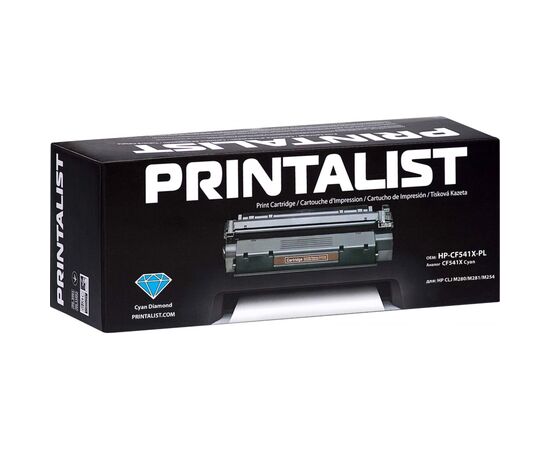 Картридж Printalist HP CLJ M280/M281/M254/ CF541X Cyan (HP-CF541X-PL), изображение 2 Картридж Printalist HP CLJ M280/M281/M254/ CF541X Cyan (HP-CF541X-PL), изображение 2