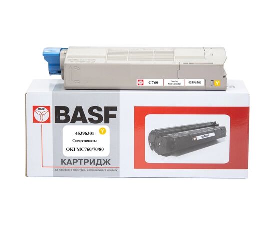 Тонер-картридж BASF OKI MC760/770/780/ 45396301 Yellow (KT-45396301)
