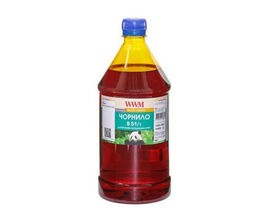 Чорнило WWM Brother DCP-T300/T500W/T700W Yellow 1000г pigmented (B51/Y-4)