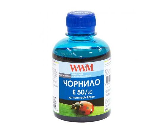 Чорнило WWM Epson Stylus Photo R200/R340/RX620 1000г Light Cyan Water-so (E50/LC-4)