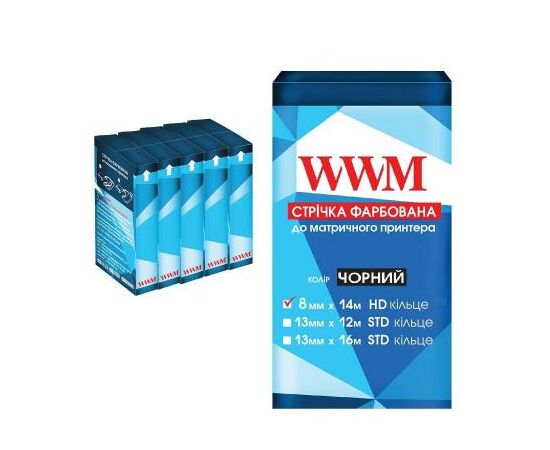 Лента к принтерам WWM 8мм х 14м HD Black (R8.14H5)