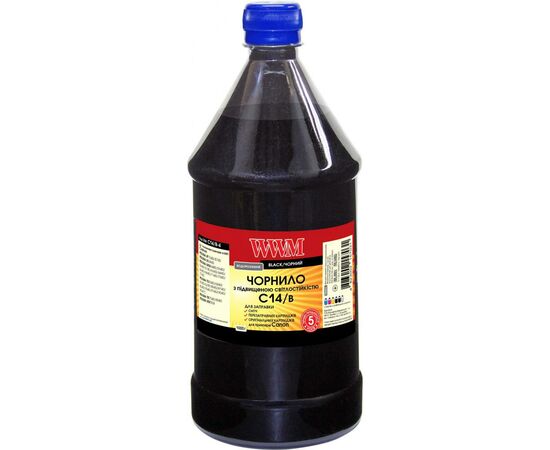 Чорнило WWM Canon CLI-451Bk/CLI-471Bk 1000г Black (C14/B-4)