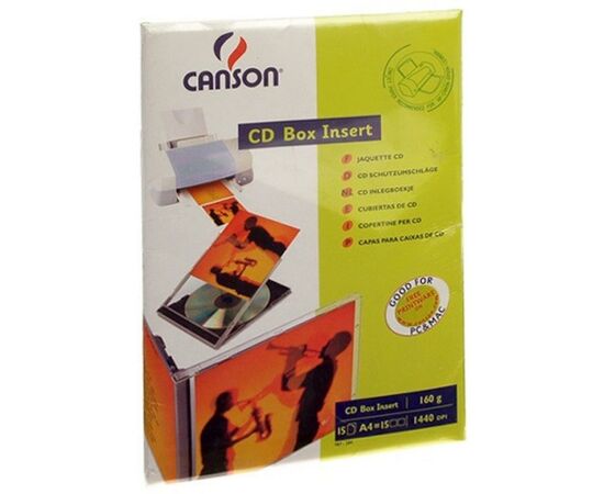 Бумага Canson для CD/ DVD, вкладка, 160г, A4, 15ст (872846), изображение 2 Бумага Canson для CD/ DVD, вкладка, 160г, A4, 15ст (872846), изображение 2