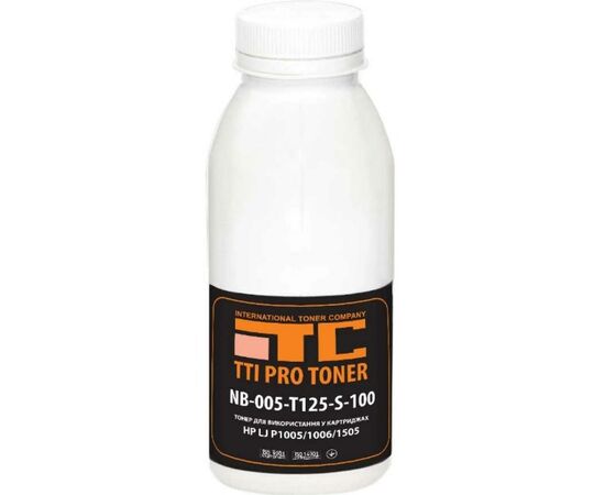Тонер HP LJ P1005/1006/1505, 100г Black TTI (NB-005-T125-S-100)