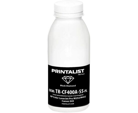 Тонер HP CLJ Pro M252/M452, Canon 045, 60г Black Printalist (TR-CF400A-55-PL)