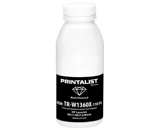 Тонер HP LJ M211/M212/M236, 110г Black Printalist (TR-W1360X-110-PL)