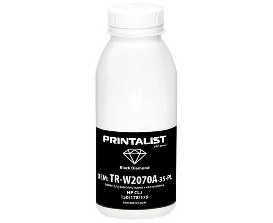 Тонер HP CLJ 150/178/179, 30г Black Printalist (TR-W2070A-35-PL)