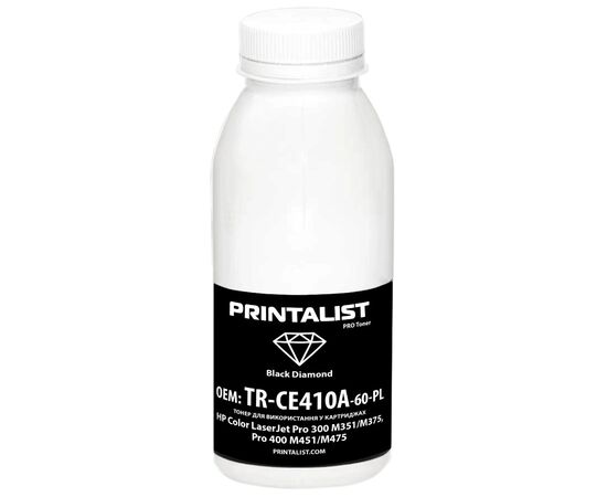 Тонер HP CLJ Pro 300 M351/M375, Pro 400 M451/M475, 60г Black Printalist (TR-CE410A-60-PL)
