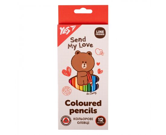 Олівці кольорові Yes Line Friends 12 кол (290705)