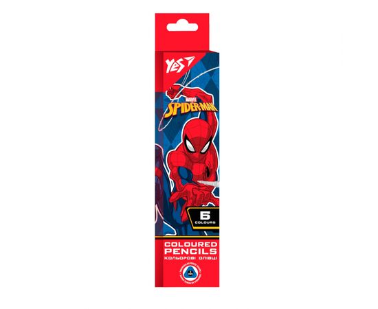 Карандаши цветные Yes Marvel.Spiderman 6 кол (290700)