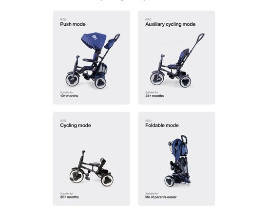 Детский велосипед QPlay Rito+ Eva Grey (S380-8Grey), изображение 2 Детский велосипед QPlay Rito+ Eva Grey (S380-8Grey), изображение 2