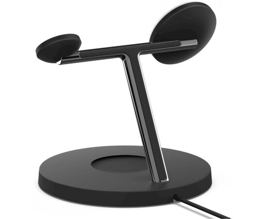 Зарядное устройство Belkin MagSafe 3in1 Wireless Charger, black (WIZ009VFBK), изображение 3 Зарядное устройство Belkin MagSafe 3in1 Wireless Charger, black (WIZ009VFBK), изображение 3