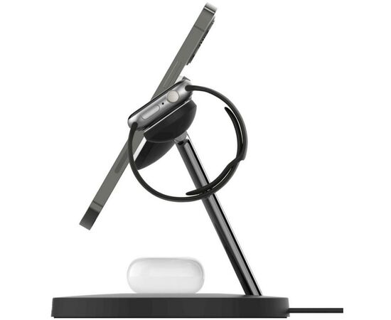 Зарядное устройство Belkin MagSafe 3in1 Wireless Charger, black (WIZ009VFBK), изображение 5 Зарядное устройство Belkin MagSafe 3in1 Wireless Charger, black (WIZ009VFBK), изображение 5