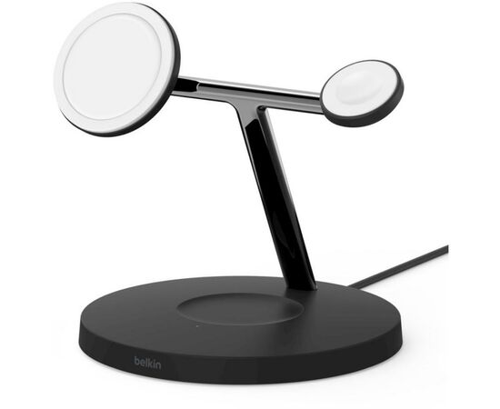 Зарядний пристрій Belkin MagSafe 3in1 Wireless Charger, black (WIZ009VFBK)