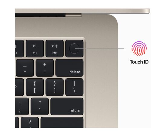 Ноутбук Apple MacBook Air M2 A2941 Starlight (MQKU3UA/A), изображение 3 Ноутбук Apple MacBook Air M2 A2941 Starlight (MQKU3UA/A), изображение 3
