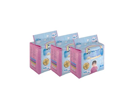 Подгузники Mimzi XXL 15+ кг 34 шт. х 3 пачки (MPXXL3) (4820209800258)