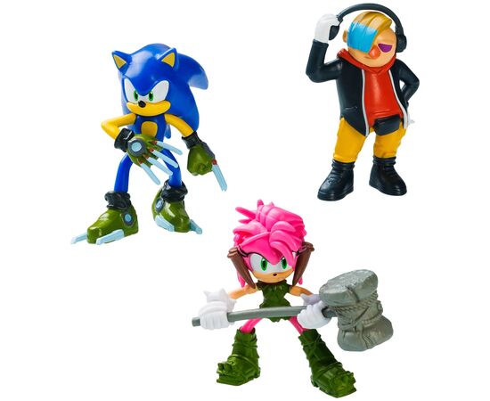Фигурка Sonic Prime набор – Доктор Не, Соник, Эми (SON2020B)