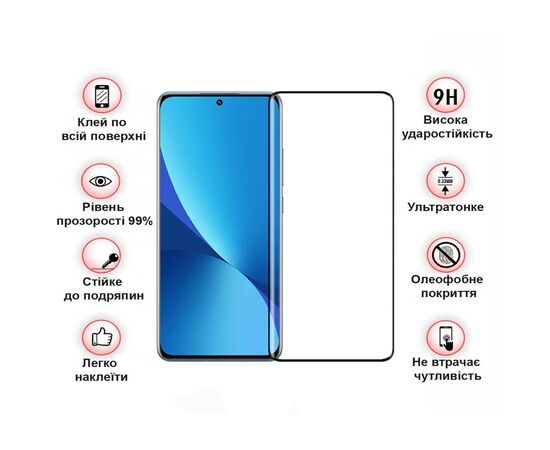 Скло захисне BeCover Xiaomi Redmi 12 Black (709610), зображення 4 Скло захисне BeCover Xiaomi Redmi 12 Black (709610), зображення 4