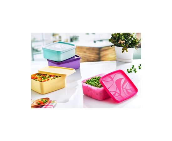 Пищевой контейнер Irak Plastik Alaska квадратний 0,65 л рожевий (5505), изображение 4 Пищевой контейнер Irak Plastik Alaska квадратний 0,65 л рожевий (5505), изображение 4