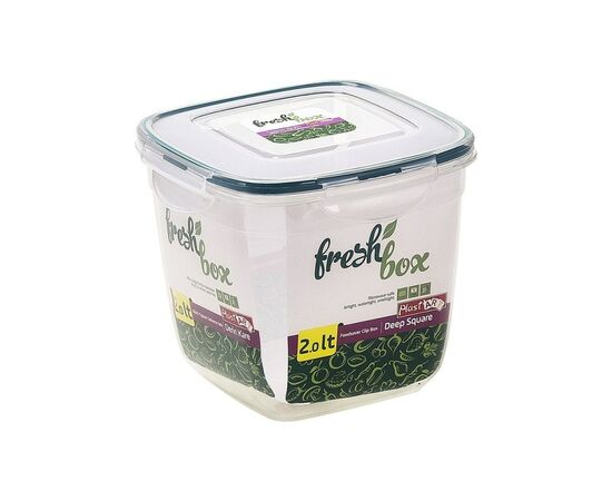 Пищевой контейнер Irak Plastik Fresh квадратний 2 л прозорий (5236), изображение 2