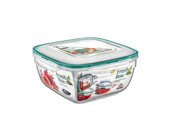 Пищевой контейнер Irak Plastik Fresh квадратний 4 л прозорий (5309), изображение 2 Пищевой контейнер Irak Plastik Fresh квадратний 4 л прозорий (5309), изображение 2