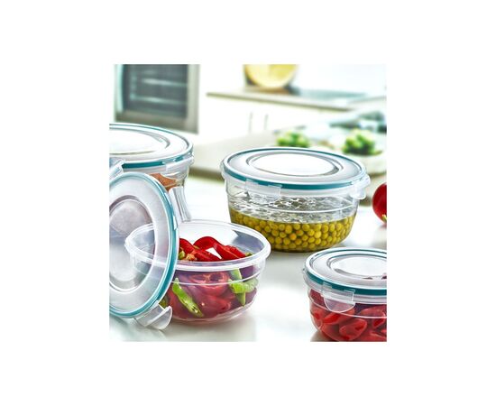 Пищевой контейнер Irak Plastik Fresh круглий 1,5 л прозорий (5226), изображение 4 Пищевой контейнер Irak Plastik Fresh круглий 1,5 л прозорий (5226), изображение 4