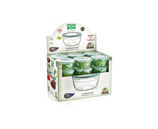 Пищевой контейнер Irak Plastik Fresh круглий 1,5 л прозорий (5226), изображение 6 Пищевой контейнер Irak Plastik Fresh круглий 1,5 л прозорий (5226), изображение 6