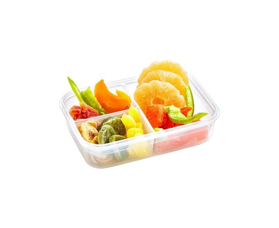 Пищевой контейнер Irak Plastik Fresh прямокутний 1 л 3 відсіки (5242), изображение 3 Пищевой контейнер Irak Plastik Fresh прямокутний 1 л 3 відсіки (5242), изображение 3