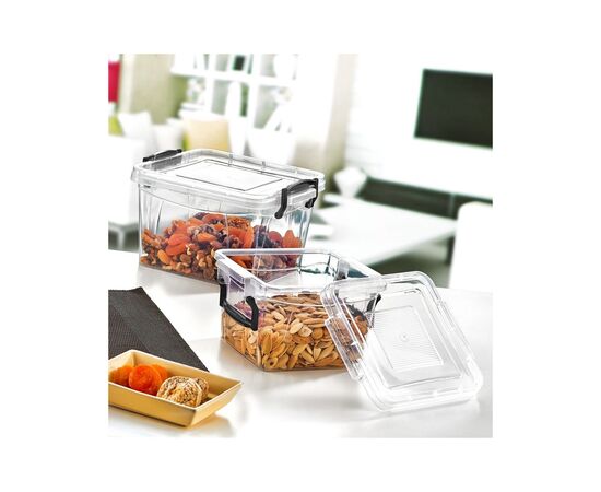 Пищевой контейнер Irak Plastik Sweet квадратний 0,55 л прозорий (5206), изображение 2