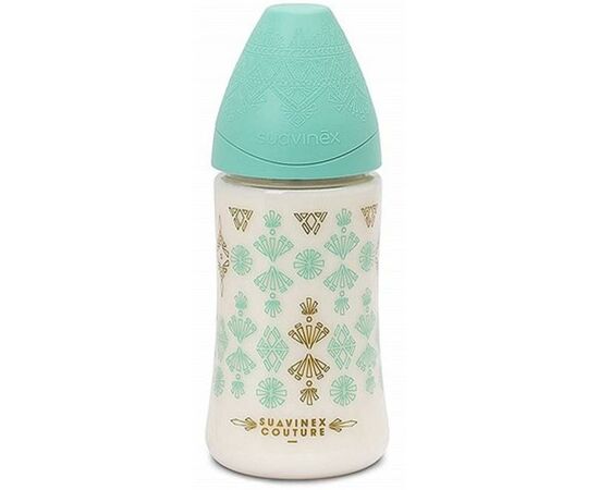 Бутылочка для кормления Suavinex Couture 270 мл зеленая (304149)