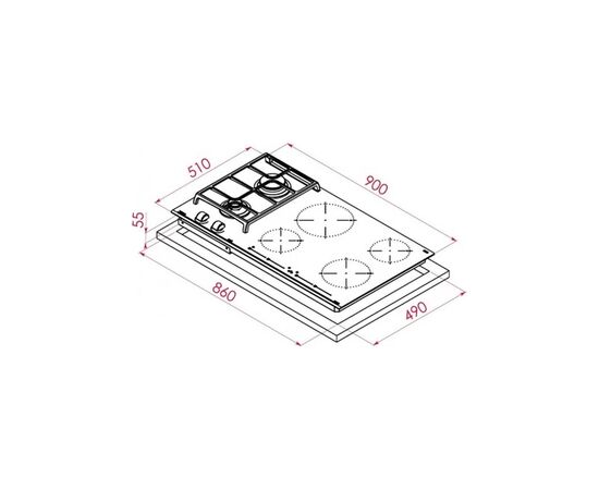 Варочная поверхность Teka JZC 96324 ABN BK 112570150, изображение 5 Варочная поверхность Teka JZC 96324 ABN BK 112570150, изображение 5