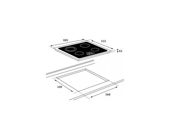 Варочная поверхность Teka TT 6415 40239041, изображение 2 Варочная поверхность Teka TT 6415 40239041, изображение 2