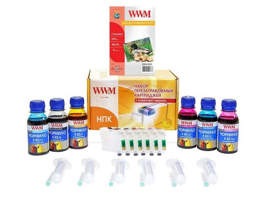 Комплект перезаправляемых картриджей WWM Epson P50/PX660/PX720WD/PX820FWD (RC.T080)