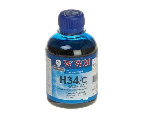 Чорнило WWM HP № 22/134/136 (8766/9361) cyan (H34/C)