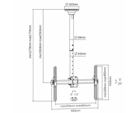 Кронштейн ITech Celb-54L, изображение 2 Кронштейн ITech Celb-54L, изображение 2