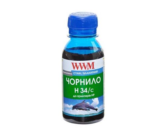 Чорнило WWM HP № 22/134/136 100г Cyan (H34/C-2)