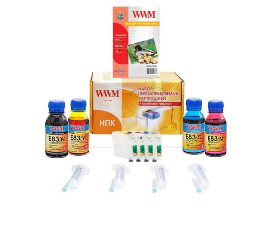 Комплект перезаправляемых картриджей WWM Epson Stylus TX210/TX219/TX410/TX419 (RC.T073N-1)