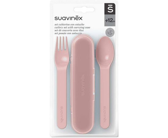 Набор детской посуды Suavinex Лесные истории Столовые приборы розовые (401235), изображение 2