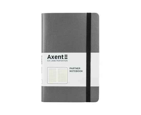 Блокнот Axent Partner Soft, 125х195, 96л, клет, серый (8206-15-A)