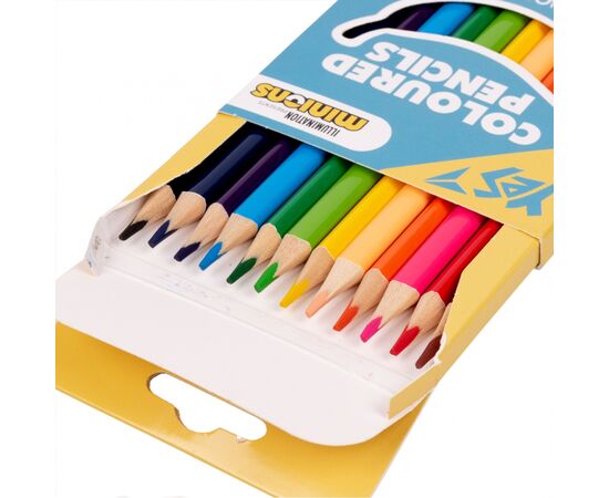 Олівці кольорові Yes 12 кол Minions (290706), зображення 2 Олівці кольорові Yes 12 кол Minions (290706), зображення 2